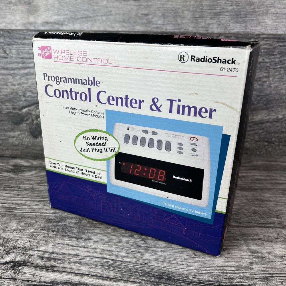 Radio Shack Programmable Wireless Home Control Center & Timer Clock 61-2470 New